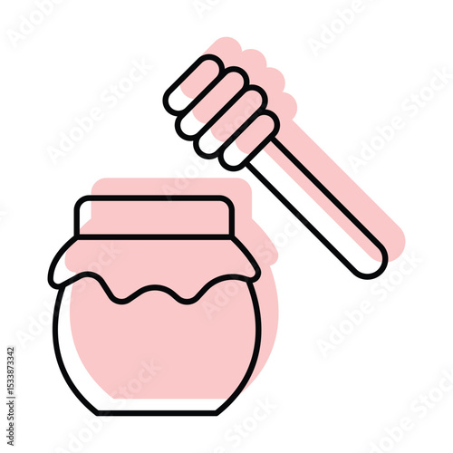 Honey color shadow thinline icon , vector, pixel perfect, illustrator file 
