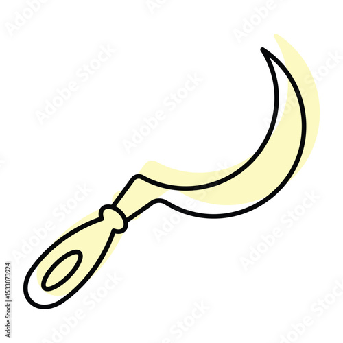 Sickle Blade color shadow thinline icon , vector, pixel perfect, illustrator file    
