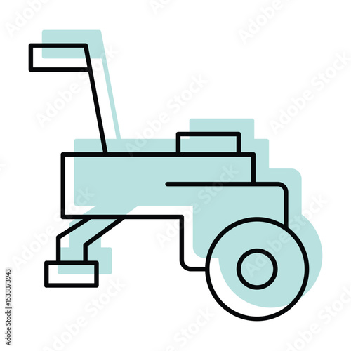 Soil Cultivator color shadow thinline icon , vector, pixel perfect, illustrator file 
