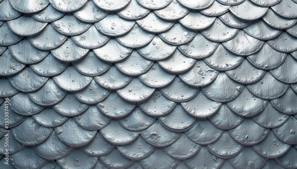 Fototapeta premium Metallic fish scales texture pattern background
