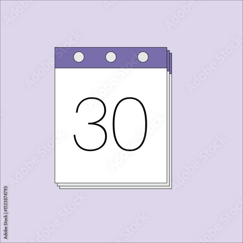 2d calendar illustration vector drawing