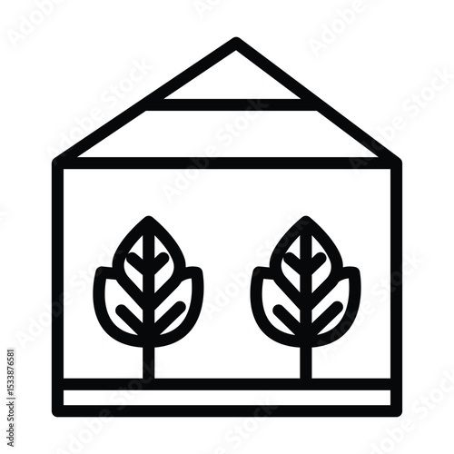 Greenhouse Vent line icon , vector, pixel perfect, illustrator file  
