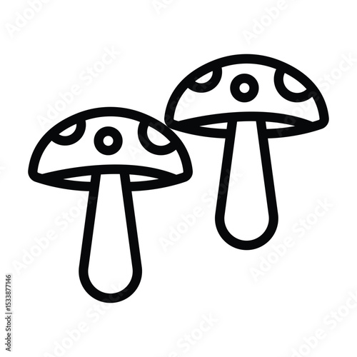 Mushroom line icon , vector, pixel perfect, illustrator file  
