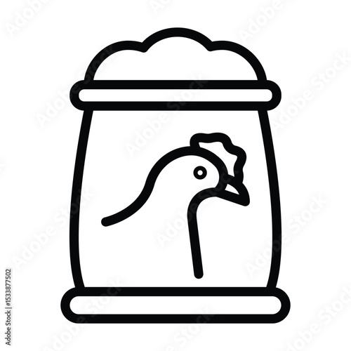 Poultry Feeder line icon , vector, pixel perfect, illustrator file  
