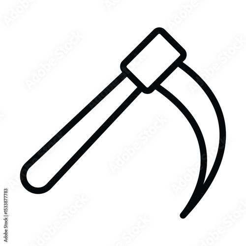 Scythe line icon , vector, pixel perfect, illustrator file  
 