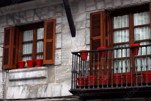 Street in the village of Leitza, Spain