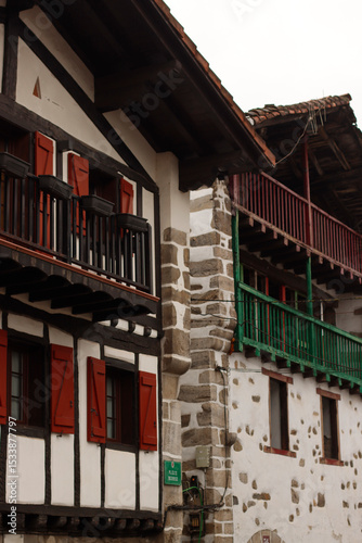Street in the village of Leitza, Spain