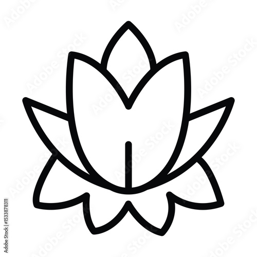 Water Lily line icon , vector, pixel perfect, illustrator file  

