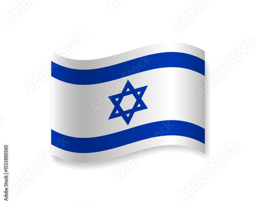 Israel FLAGS flat icon wave