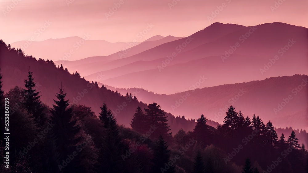 Obraz premium Solid maroon background with a soft gradient, slight vignette at edges, high quality
