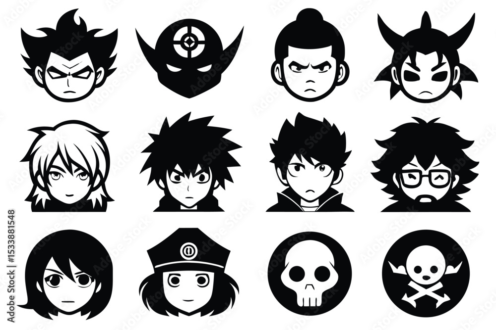 Fototapeta premium Unique Cartoon Characters Collection for Creative Projects
