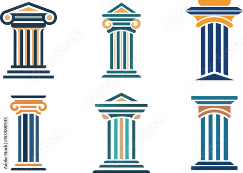 Classic Column Designs Ideal for Logos Branding and Corporate Identity Use