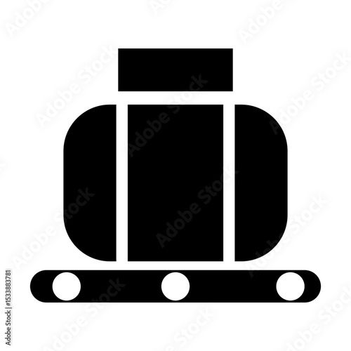 black bag icon vector