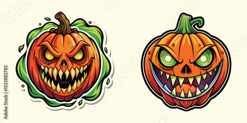 vector illustration of a halloween pumpkin