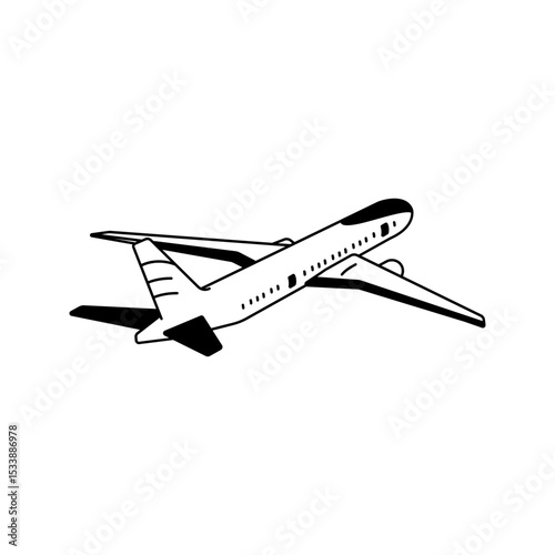 vector illustration of airplane