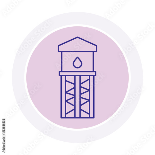 Water Tower vector, pixel perfect, illustrator file 
