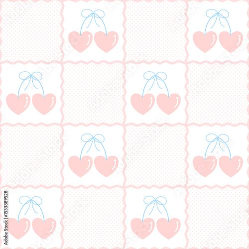 Seamless pattern with hearts