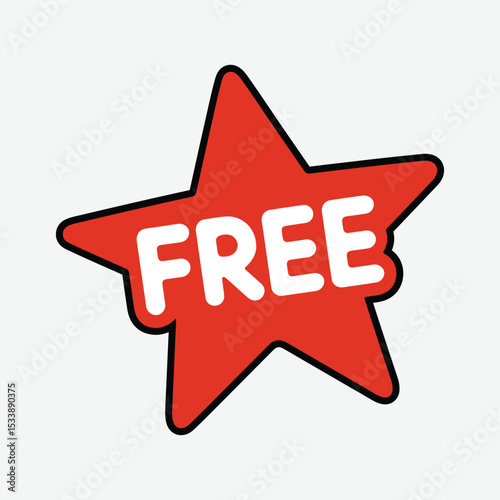 FREE gray starburst vector design — promotional giveaway or bonus label graphic for online offers, store banners, or retail marketing.