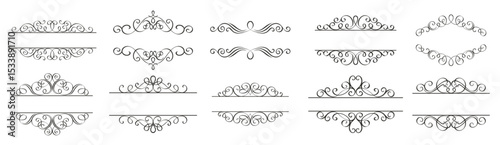 Swirls vintage design elements.