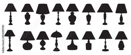 table lamp light silhouette