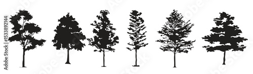 tree silhouette vector.