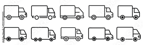 Truck icons set