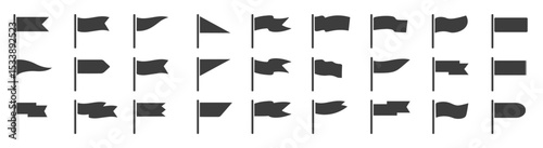 Set of flag icons. Vector illustration