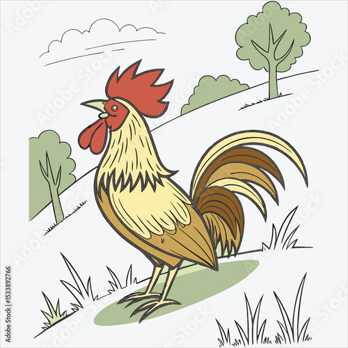  chicken cartoon vector
