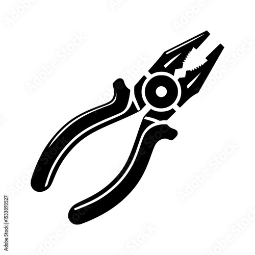 Black and white linecut illustration of pliers