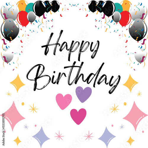 Happy birthday text effect wish