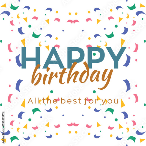 Happy birthday text effect wish
