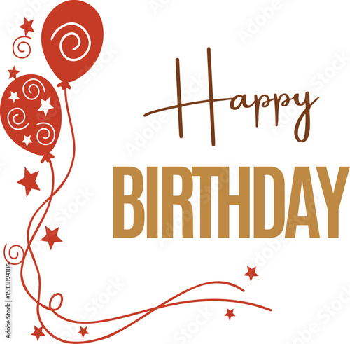 Happy birthday text effect wish