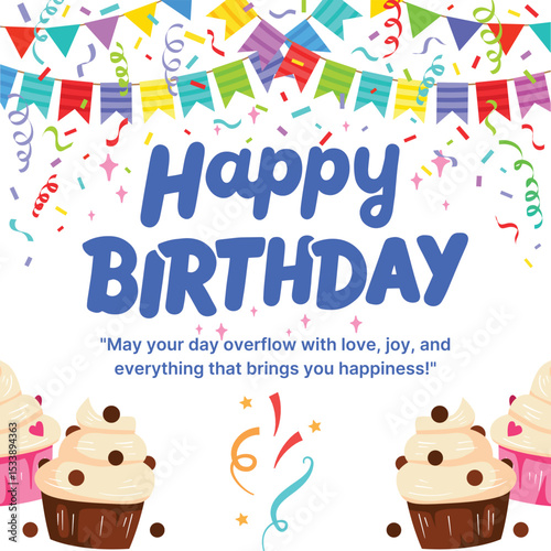 Happy birthday text effect wish