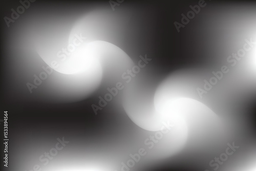 Abstract Wavy Light Blur Background in Monochrome Gradient