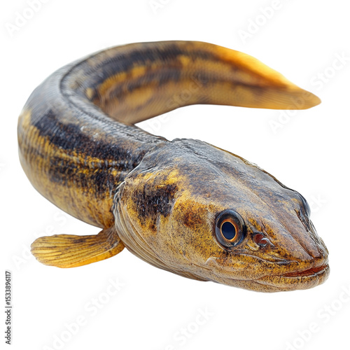 Longfin Eel isolated on transparent background. photo