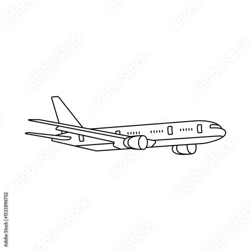 Air Cargo Freight Plane Line Vector