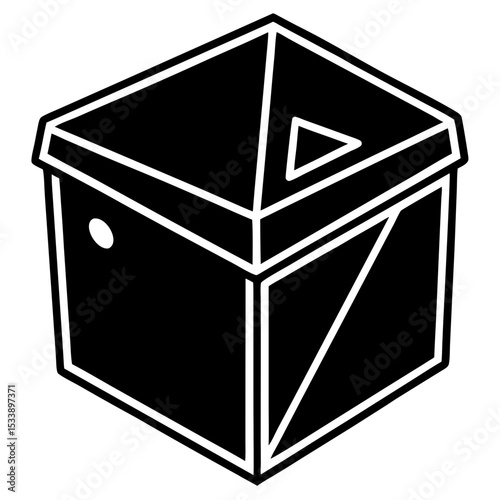 Brooding Box Vector | Generative AI & Linocut Silhouette Design for Poultry Care