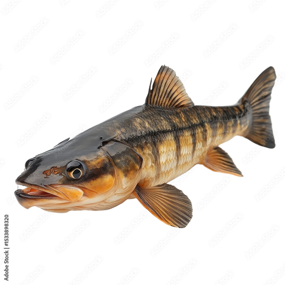 Fototapeta premium Muskellunge isolated on transparent background.