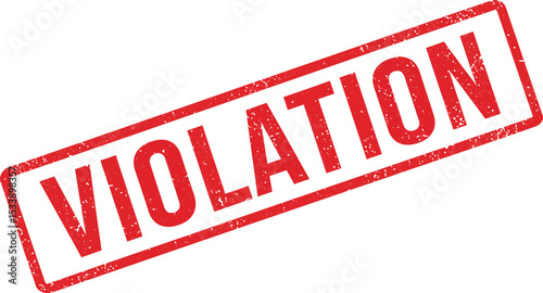Red Violation Stamp - Compliance and Legal Enforcement Marking