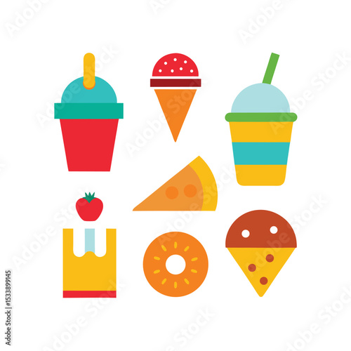 ice cream icon set