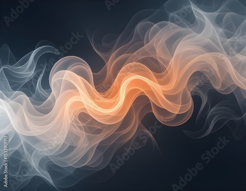 Poetic smoke patterns swirl with energy, creating a captivating background, generate ai 