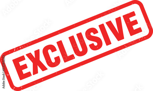 Exclusive Red Stamp Graphic for Marketing and Branding