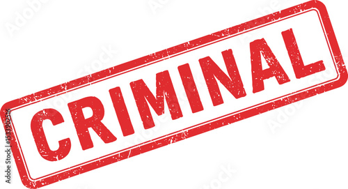 Criminal Stamp Image - Crime, Law, Justice, Conviction, Arrest, Legal Offense