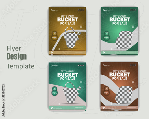 Promotional Flyer for Buckets for Sale Design Templates