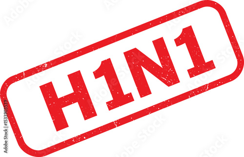H1N1 Virus Stamp - Influenza A Virus - Swine Flu Alert - Pandemic Preparedness