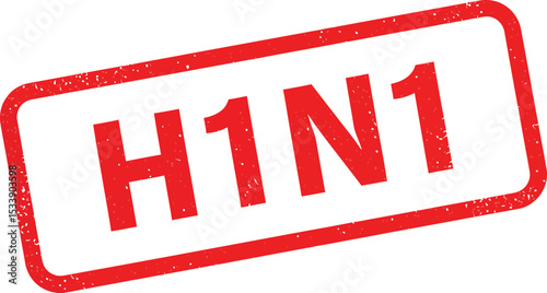 H1N1 Virus Stamp - Influenza A Virus - Swine Flu Alert - Pandemic Preparedness