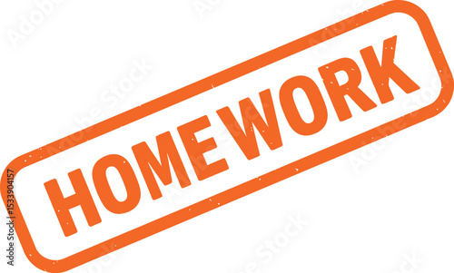 Homework Stamp for School Assignments and Educational Use