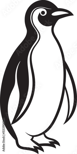penguin silhouette vector illustration