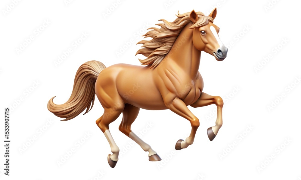 Fototapeta premium horse isolated on white background