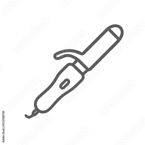 Curling Iron hairdressing and tools icon